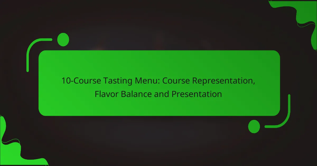10-Course Tasting Menu: Course Representation, Flavor Balance and Presentation