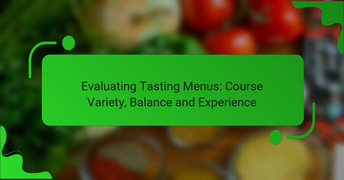 Evaluating Tasting Menus: Course Variety, Balance and Experience