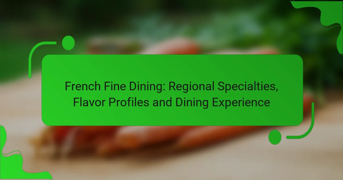 French Fine Dining: Regional Specialties, Flavor Profiles and Dining Experience