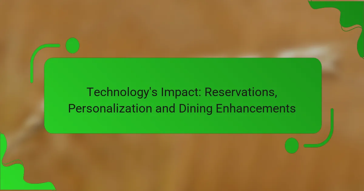 Technology’s Impact: Reservations, Personalization and Dining Enhancements