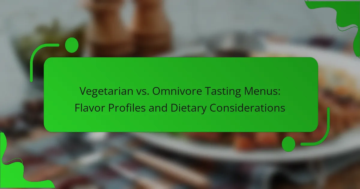 Vegetarian vs. Omnivore Tasting Menus: Flavor Profiles and Dietary Considerations